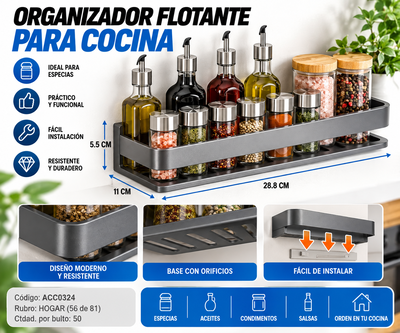 ORGANIZADOR FLOTANTE PARA COCINA