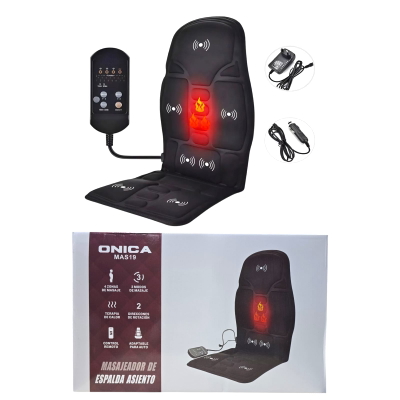 ASIENTO SILLA MASAJEADOR CUELLO ESPALDA AUTO CASA