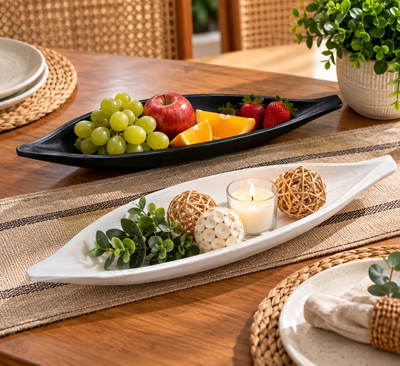 Bandeja de madera hoja