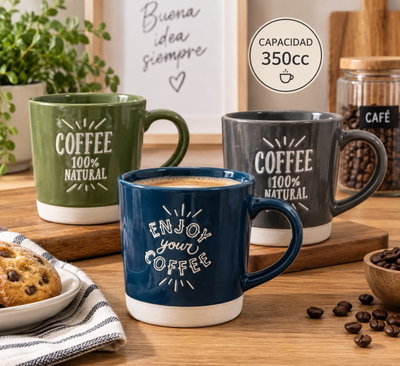 Taza 350cc x 3pcs