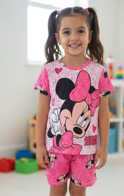 Pijama infantil niña personajes manga Corta