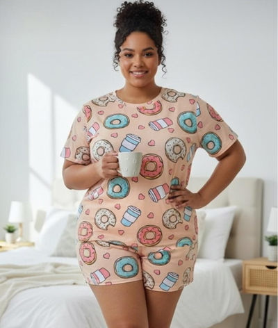 PIJAMA PERSONAJES DAMA TALLE ESPECIAL