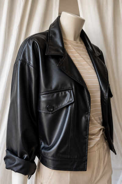 Campera Overzice Eco cuero dama