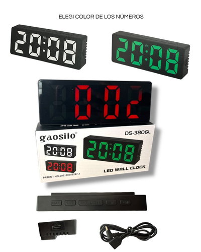 RELOJ DIGITAL LED ALARMA