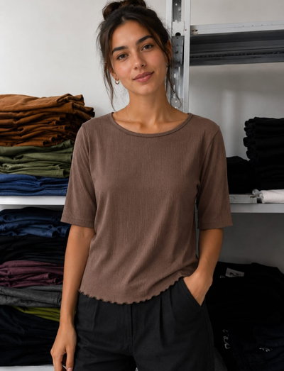 REMERA 3/4 DE DAMA MORLEY