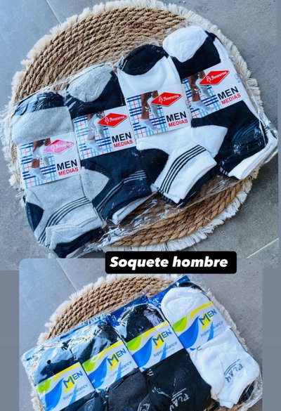 Docena de soquetes de hombre surtidos 