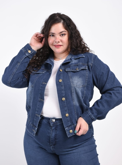 Campera clásica azul