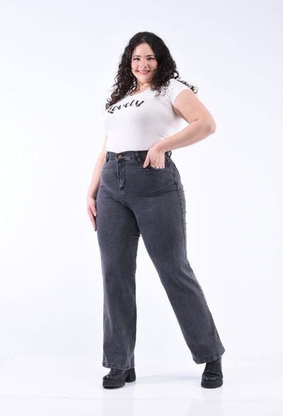 Pantalón Wide leg gris