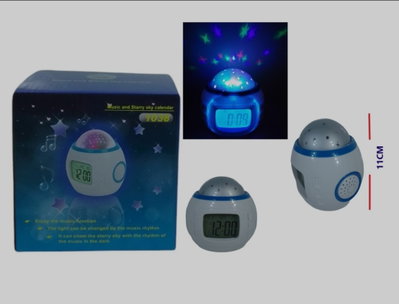 RELOJ DESPERTADOR C/LUZ MUSICA A PILA