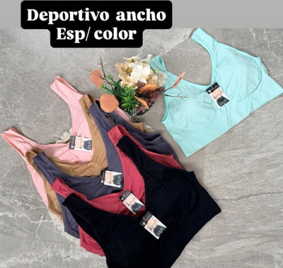 Docena de corpiño deportivo especial tira ancha