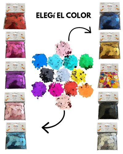 PACK X 10 - BOLSITA CONFETI METALIZADO 1.5CM 