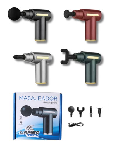 PISTOLA MASAJEADORA RECARGABLE