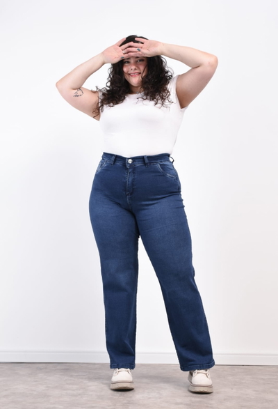 Pantalón Wide leg Azul localizado