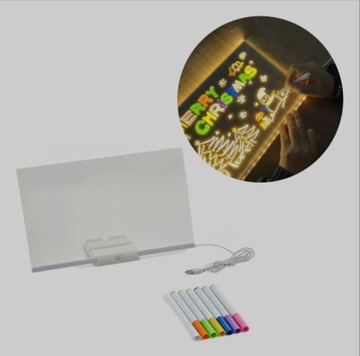 PIZARRA LED ACRILICA C/ MARCADORES 40X30CM