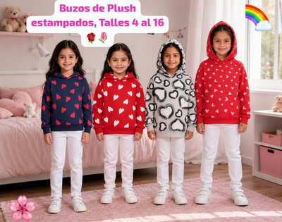 Pack x 7 - Buzos de plush estampado 