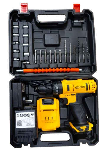 KIT TALADRO ATORNILLADOR INALAMBRICO A BATERIA 21V