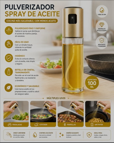PULVERIZADOR SPRAY DE ACEITE 100ML