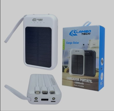 POWER BANK CARGADOR PORTATIL SOLAR 12000MAH