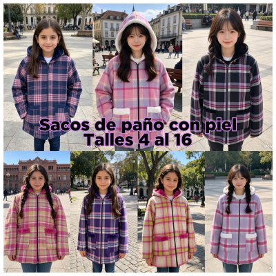 Pack x 7 - saco de paño niña