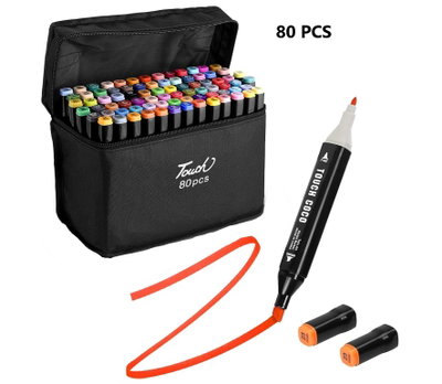 Marcadores doble punta X80PCS