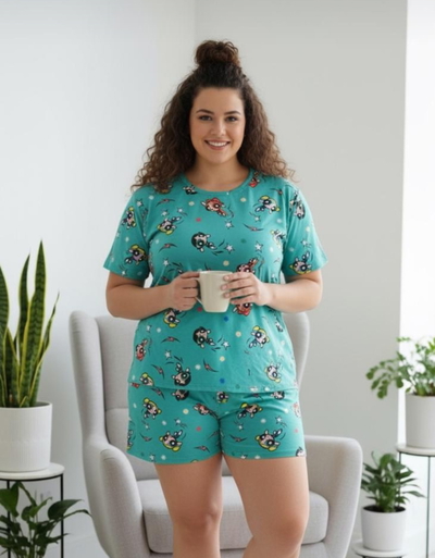 PIJAMA PERSONAJES DAMA TALLE ESPECIAL