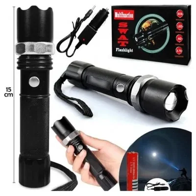 LINTERNA LED SWAT 807 RECARGABLE 3 MODOS