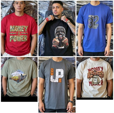 PACK X 12 - REMERAS ESTAMPADAS DE HOMBRE TALLE ESPECIAL