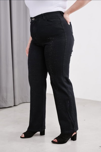 Pantalón Wide leg con strass