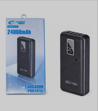 POWER BANK CARGADOR PORTATIL 4EN1 24000mAh