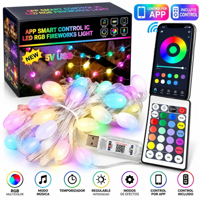 GUINARLA DE LUCES LED RGB CON APP 5M OVA