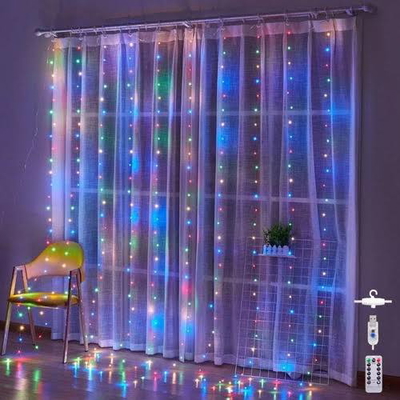 CORTINA LED RGB ALAMBRE 3X3MTS 300LUCES USB LAMBO