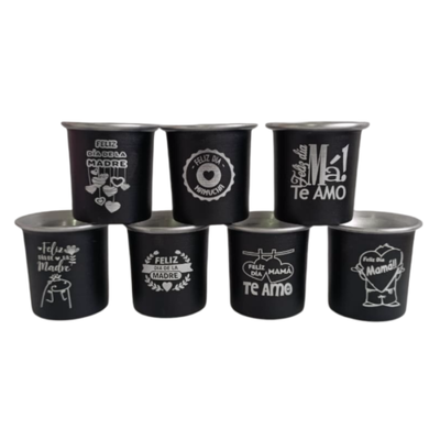 PACK X 6 - MATE VASO ALUMINIO MAMÁ