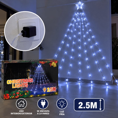 LUZ LED RGB/CALIDA/FRIA 250 luces 2.5M