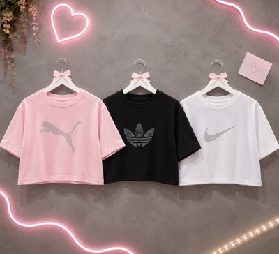 Pack de 6 Remeras Algodón con strass