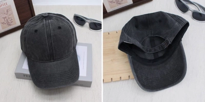 DOCENA SURTIDA GORRA LISA VINTAGE GABARDINA NEGRA