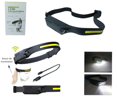 LINTERNA MINERA LED RECARGABLE CON SENSORÁ