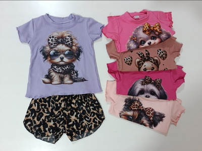 Pack de 5 conjuntos bebé animal print