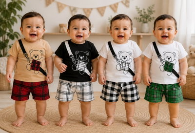 PACK X 5 - CONJUNTO OSITO BEBÉ 