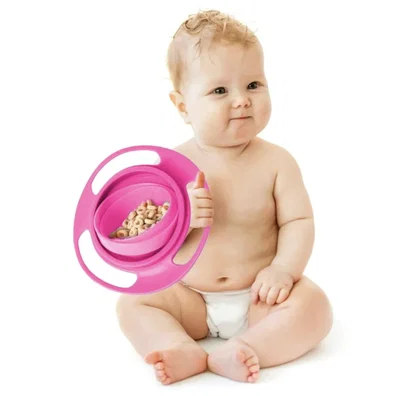 Plato Comida Bebes Antivuelco Giratorio Antiderrame