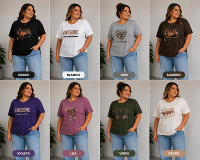 PACK X 8 - REMERAS DE DAMA TALLE 2 AL 9