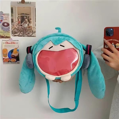 MOCHILA MIKU TRANSPARENTE 