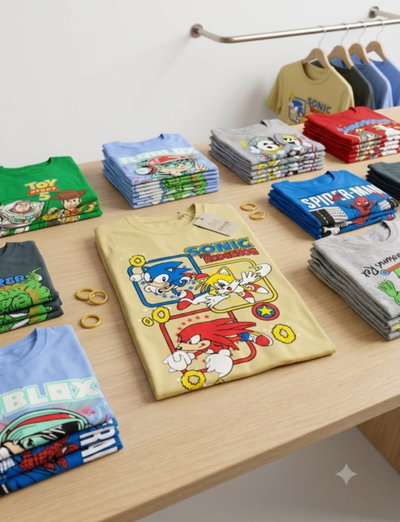 PACK X 6 - REMERAS NIÑOS ESTAMPADAS