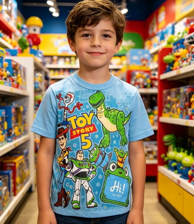 PACK X 7 - REMERAS DE NIÑOS CON ESTAMPA GRANDE PLASTISOL