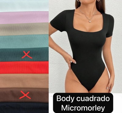 Pack x 6 body escote cuadrado