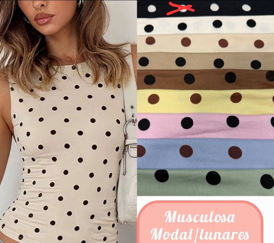 Pack x 6 musculosa Lunares