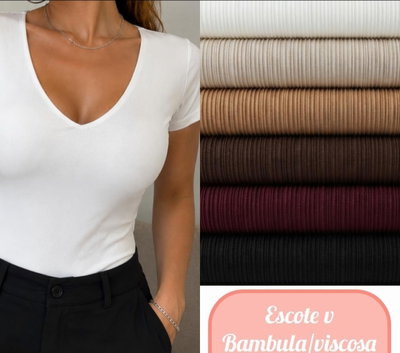 Pack x 6 remera escote V