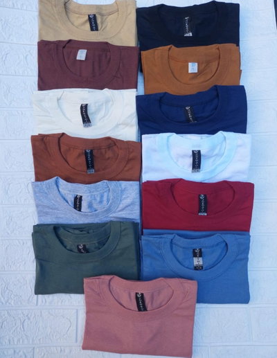 Remeras lisas unisex Algodón 24.1