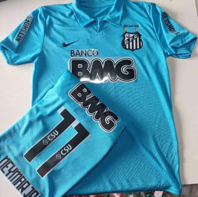 Camiseta Santos Neymar Celeste Retro x curva