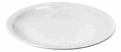 Docena de Plato playo 21cm de cerámica blanco 