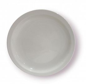 Docena de PLATO PLAYO CERAMICA LINEA BLANCO 25CMblanco 